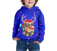 Genérico Sudadera De Navidad NiñAs,Sudadera con Capucha Y Forro Polar De para NiñOs Activos Calidez Y DiseñO Acogedores para Las Fiestas
