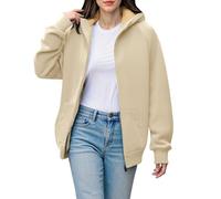 Generico Sudadera de peluche para mujer, peluda, informal, ligera, cómoda, de peluche, elegante, cálida, acolchada, gruesa, chaqueta Teddy de invierno, para exteriores, manga larga, abrigo con capucha