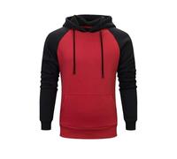 Genérico Sudadera Deporte Hombre - Sudadera con Capucha para Hombre código Europeo Comercio Exterior Nueva Sudadera con Capucha de Lana con Capucha para Hombre (Red L)