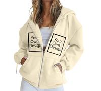Genérico Sudadera Essentials Mujer Oversize Deportiva Suéter Hoodie Loungewear para Mujer Blanca Running Termico Ropa Color Sólido Sweatshirt Cuello Redondo