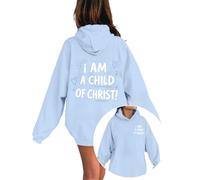 Genérico Sudadera Infantil Moderna con Estampado de Letras, diseño de Jesús, a la Moda, Ajuste Holgado, gráfico, Manga Larga para niños y niñas, Tejido Suave de algodón Transpirable Otoño-Invierno