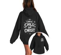 Genérico Sudadera Infantil Moderna con Estampado de Letras, diseño de Jesús, a la Moda, Ajuste Holgado, gráfico, Manga Larga para niños y niñas, Tejido Suave de algodón Transpirable Otoño-Invierno