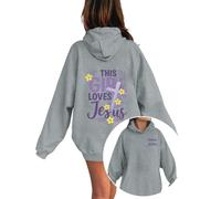 Genérico Sudadera Infantil Moderna con Estampado de Letras, diseño de Jesús, a la Moda, Ajuste Holgado, gráfico, Manga Larga para niños y niñas, Tejido Suave de algodón Transpirable Otoño-Invierno