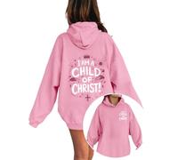Genérico Sudadera Infantil Moderna con Estampado de Letras, diseño de Jesús, a la Moda, Ajuste Holgado, gráfico, Manga Larga para niños y niñas, Tejido Suave de algodón Transpirable Otoño-Invierno