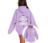 Genérico Sudadera Infantil Moderna con Estampado de Letras, diseño de Jesús, a la Moda, Ajuste Holgado, gráfico, Manga Larga para niños y niñas, Tejido Suave de algodón Transpirable Otoño-Invierno