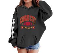 Genérico Sudadera Informal con Capucha y diseño Deportivo de béisbol para niñas Tejido y Confortable Uso Diario y Actividades físicas (Dark Gray, 11-12Years)