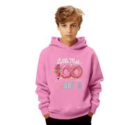 Genérico Sudadera Little Miss 100 Days Smarter Niño Meme Fun Sudadera con Capucha Manga Larga Casual Jersey Invierno Cálidos Sudaderas con Bolsillo Talla Grande Deportiva Sudaderas para Niños y Niñas