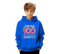 Genérico Sudadera Little Miss 100 Days Smarter Niño Meme Fun Sudadera con Capucha Manga Larga Casual Jersey Invierno Cálidos Sudaderas con Bolsillo Talla Grande Deportiva Sudaderas para Niños y Niñas