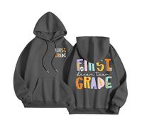 Genérico Sudadera Mujer con Capucha - Sudadera con Capucha para Maestra para El Primer DíA De Clases para Mujer De Manga Larga con Letras Estampadas Y Bolsillos