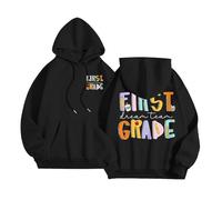 Genérico Sudadera Mujer con Capucha - Sudadera con Capucha para Maestra para El Primer DíA De Clases para Mujer De Manga Larga con Letras Estampadas Y Bolsillos