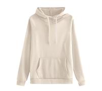 Generico Sudadera mujer con cremallera y capucha casual - Oversize Hoodie Mujer Top Ligero Bolsillos Color sólido Suave Tallas Grandes Sudaderas Moda Térmica Hogar Unisex Ropa Otoño Exterior Invierno