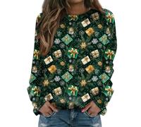 Genérico Sudadera Navidad, Jersey Punto Mujer, Pareja Talla Grande Funny Originales Sweater Navideño, Alto Burdeos Camisolas Natal Familia, Navideña Divertido Jersey Brillo Mujer, XL