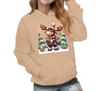 Genérico Sudadera Navidad NiñO 3 AñOs,Sudadera con Capucha Acogedora para NiñAs De Manga Larga De Polar con Estampado Ropa De Juego Informal Ligera para NiñOs PequeñOs Y