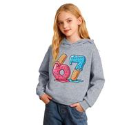 Genérico Sudadera Navidad NiñO 67,Sudadera con Capucha Y Estampado GráFico para NiñA Jersey De Polar Suave con Mangas Largas para Un Atuendo Informal Y