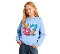 Genérico Sudadera Navidad NiñO 67,Sudadera con Capucha Y Estampado GráFico para NiñA Jersey De Polar Suave con Mangas Largas para Un Atuendo Informal Y