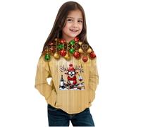 Genérico Sudadera Navidad NiñO 8 AñOs,Sudadera con Capucha Y Estampado para NiñA De Manga Larga para De Invierno Ropa Informal Y Acogedora con Forro Polar