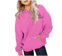 Genérico Sudadera Navidad NiñOs,Sudadera con Capucha Elegante para NiñAs con Un DiseñO De Estampado úNico Y Bolsillo Frontal para Uso Informal Y Actividades Al Aire Libre