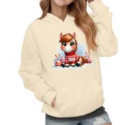 Genérico Sudadera NavideñA para NiñO,Sudadera con Capucha De Forro Polar para NiñAs De Manga Larga E Informal con Estampado TemáTico Chaqueta Ligera para Actividades Diarias De Juego Y Escuela