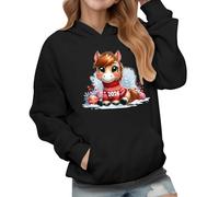 Genérico Sudadera NavideñA para NiñO,Sudadera con Capucha De Forro Polar para NiñAs De Manga Larga E Informal con Estampado TemáTico Chaqueta Ligera para Actividades Diarias De Juego Y Escuela