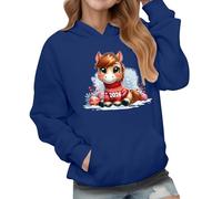 Genérico Sudadera NavideñA para NiñO,Sudadera con Capucha De Forro Polar para NiñAs De Manga Larga E Informal con Estampado TemáTico Chaqueta Ligera para Actividades Diarias De Juego Y Escuela