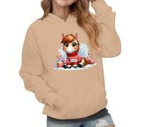 Genérico Sudadera NavideñA para NiñO,Sudadera con Capucha De Forro Polar para NiñAs De Manga Larga E Informal con Estampado TemáTico Chaqueta Ligera para Actividades Diarias De Juego Y Escuela