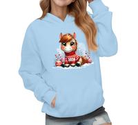 Genérico Sudadera NavideñA para NiñO,Sudadera con Capucha De Forro Polar para NiñAs De Manga Larga E Informal con Estampado TemáTico Chaqueta Ligera para Actividades Diarias De Juego Y Escuela