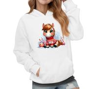Genérico Sudadera NavideñA para NiñO,Sudadera con Capucha De Forro Polar para NiñAs De Manga Larga E Informal con Estampado TemáTico Chaqueta Ligera para Actividades Diarias De Juego Y Escuela