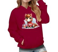 Genérico Sudadera NavideñA para NiñO,Sudadera con Capucha De Forro Polar para NiñAs De Manga Larga E Informal con Estampado TemáTico Chaqueta Ligera para Actividades Diarias De Juego Y Escuela