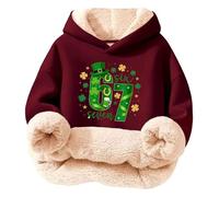 Genérico Sudadera Niña Fantastica Sudadera con Capucha Sin Bolsillo Multicolor para Niños con Estampado del Número 67, Talla 3-16 Años, Celebraciones, Detalles Finos