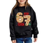 Genérico Sudadera Niña Sudadera Estilo Actual para Niños con Estampado del Número 67, Primavera-Invierno, Talla 1-12 Años, Maravillosa, Otoño-Invierno, con Detalles Finos