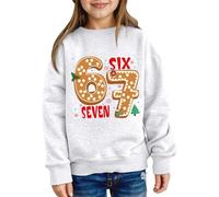 Genérico Sudadera Niña Sudadera Estilo Actual para Niños con Estampado del Número 67, Primavera-Invierno, Talla 1-12 Años, Maravillosa, Otoño-Invierno, con Detalles Finos