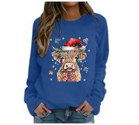 Genérico Sudadera para Mujer Cuello Redondo Estampado Dios Es Más Grande Que Los Altibajos Manga Larga Gráfico Jersey Informal Sudadera Significativa Y Moderna Ropa Mujer Invierno