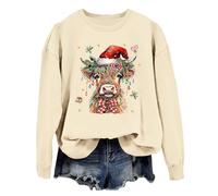 Genérico Sudadera para Mujer Cuello Redondo Estampado Dios Es Más Grande Que Los Altibajos Manga Larga Gráfico Jersey Informal Sudadera Significativa Y Moderna Ropa Mujer Invierno