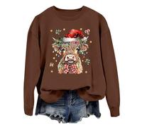 Genérico Sudadera para Mujer Cuello Redondo Estampado Dios Es Más Grande Que Los Altibajos Manga Larga Gráfico Jersey Informal Sudadera Significativa Y Moderna Ropa Mujer Invierno
