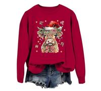 Genérico Sudadera para Mujer Cuello Redondo Estampado Dios Es Más Grande Que Los Altibajos Manga Larga Gráfico Jersey Informal Sudadera Significativa Y Moderna Ropa Mujer Invierno