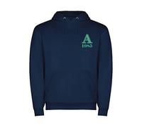 Genérico Sudadera Personalizada con Inicial de tu Nombre y año de Nacimiento. Sudaera con Capucha Toda la Familia. Talla Adulto Unisex y niños/as. (S, Marino)