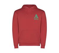 Genérico Sudadera Personalizada con Inicial de tu Nombre y año de Nacimiento. Sudaera con Capucha Toda la Familia. Talla Adulto Unisex y niños/as. (XL, Rojo)