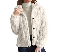 Genérico Sudadera Polar Mujer,Abrigo Corto De Cuello Alto Forro Polar De Doble Faz CáLido Y Suave Reversible Estilo Gabardina Informal