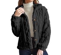 Genérico Sudadera Polar Mujer,Abrigo Corto De Cuello Alto Forro Polar De Doble Faz CáLido Y Suave Reversible Estilo Gabardina Informal
