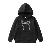Genérico Sudadera Portugal Futbol Sudadera con Capucha de Manga Larga para niños con Pajarita Estampada Compatible with Moto Sudadera (Black, 8-10 Years)