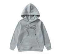 Genérico Sudadera Portugal Futbol Sudadera con Capucha de Manga Larga para niños con Pajarita Estampada Compatible with Moto Sudadera (Grey, 13-14Years)