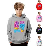 Genérico Sudadera Six Seven Niño 67 Meme Fun Sudadera con Capucha Manga Larga Casual Jersey Invierno Cálidos Sudaderas con Bolsillo Talla Grande Deportiva Sudaderas para Niños y Niñas 6 7
