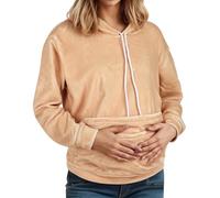 Generico Sudadera térmica para mujer con capucha - Oversize Hoodie Mujer Casual Color sólido Moda Suave Sudaderas con Bolsillos Pet Ligero Top Manga Larga Felpa Ropa de Invierno al Aire Libre