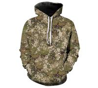 Genérico Sudadera Trabajo Hombre - Sudadera con Capucha Unisex para Parejas Sudadera con Capucha Estampada en 3D Sudadera de Manga Larga para Hombres y Mujeres con Bolsillos Grandes (Coffee XL)