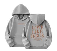 Genérico Sudaderas con Capucha Informales de Manga Larga para niñas, Lindas Sudaderas con Bolsillo de Forro Polar de Gran tamaño Cartera Placa Guardia (Grey, 4-5 Years)