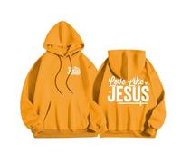 Genérico Sudaderas De Hombre - Sweat à Capuche pour Homme imprimé Lettres Coupe Slim décontracté pour le quotidien et le Sport en Toute Saison (Orange XXXL)