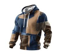 Genérico Sudaderas Hombres con Capucha - Sudadera Informal de Punto drapeado con Cremallera y Bolsillo para un Look Relajado Sudadera Azteca de Manga Larga con Capucha y Bolsillo Frontal