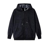 Genérico Sudaderas Hombres Cremallera Tie-Dye Forro a Cuadros Sudaderas Hombres con Capucha Chaqueta de Manga Larga Fina Otoño Sudadera Casual al Aire Libre Temporada Escolar