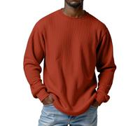 Genérico Sudaderas Hombres Sweatshirt Sudadera Hombre Casual Sweater con Cuello Redondo Pullover Suave Basic Manga Larga Activewear Informal Mens Running Deportes Sweat Jengibre XXL