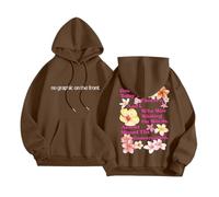Genérico Sudaderas Mujers con Capucha Ropa Mujer Talla Grande Sudaderas Mujers Cuello con Capucha Estampada a Doble Cara Manga Larga Ligera Otoño Ropa de Calle Temporada Escolar